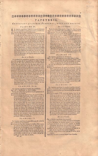 Image for Papeterie. (Paper making). From Encyclopédie ou Dictionnaire raisonné des sciences, des arts et des métiers.