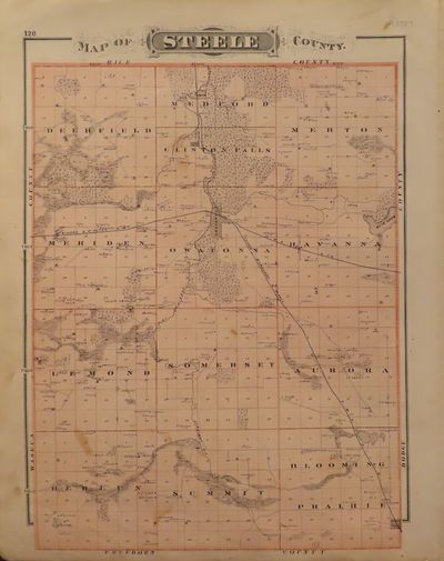 Image for Map of Steele County 1874 - from Illustrated Historical Atlas of the State of Minnesota