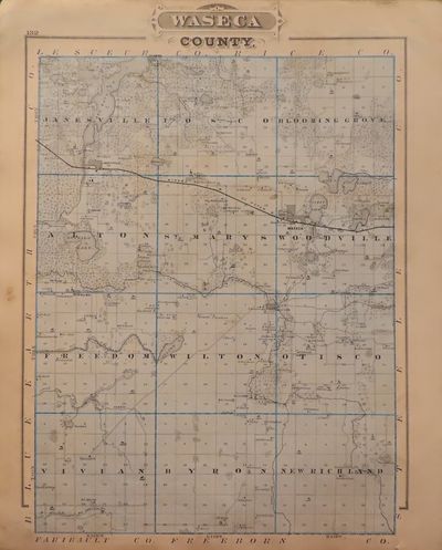 Image for Map of Waseca County 1874 - from Illustrated Historical Atlas of the State of Minnesota