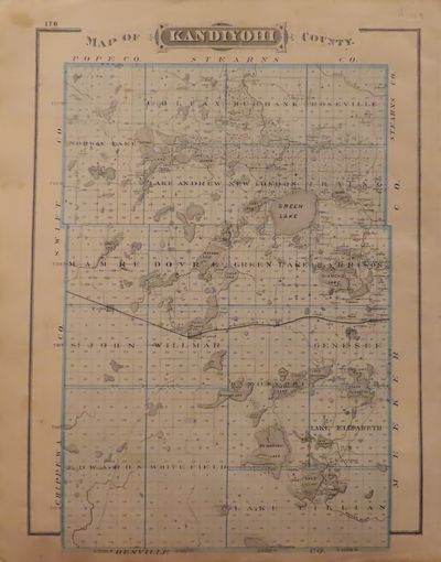 Image for Map of Kandiyohi County 1874 - from Illustrated Historical Atlas of the State of Minnesota