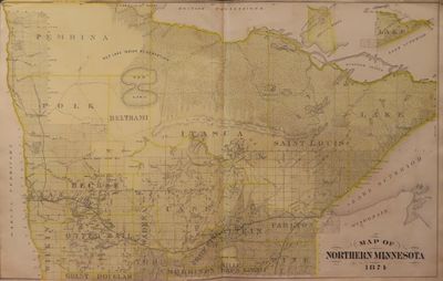Image for Map of Northern Minnesota 1874 - from Illustrated Historical Atlas of the State of Minnesota