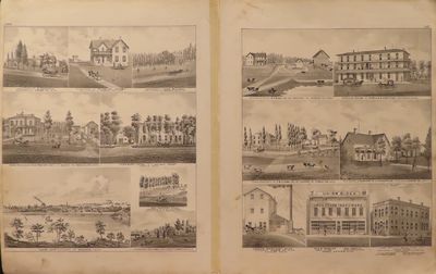 Image for Maps of Owatonna, Northfield, Mantorville & Kasson, Minn. 1874 - from Illustrated Historical Atlas of the State of Minnesota