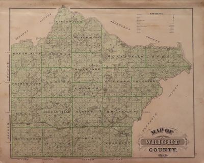 Image for Map of Wright County 1874 - from Illustrated Historical Atlas of the State of Minnesota