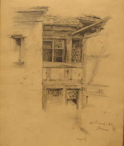 Image for Set of 8 Original Pencil Drawings of Stein am Rhein, Germany