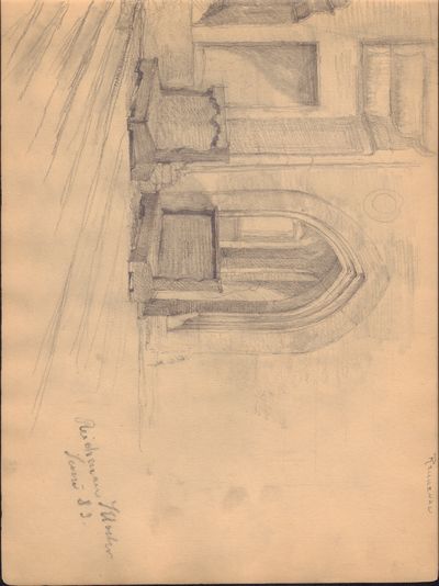 Image for Set of 4 Original Pencil Drawings of Reichenau Island, Germany