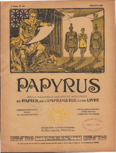 Image for Papyrus, revue mensuelle des arts et industries du papier, de l'imprimerie et du livre.