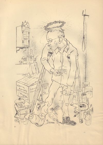 Image for Ecce Homo (Ausgabe C). Plate 21: Der Hypochonder Otto Schmalhausen.