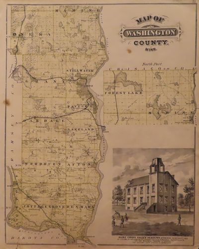 Image for Map of Washington County & Map of Stillwater- from Illustrated Historical Atlas of the State of Minnesota