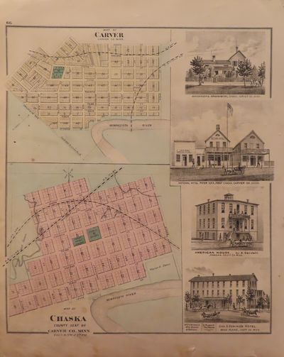 Map of Carver County; Map of Carver and Chaska to verso - from ...