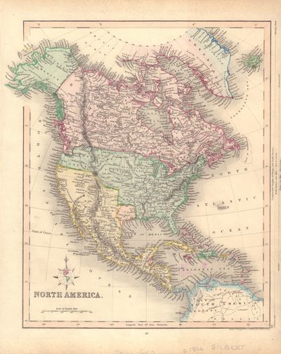 Image for Hand-Colored Map of North America (Texas as an Independent Republic)