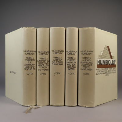 Image for Wilhelm von Humboldt, Werke in Funf Banden, Vol. 1: Schriften zur Anthropologie und Geschichte; Vol. 2: Schriften zur Altertumskunde und Asthetik. Die Vasken; Vol. 3: Schriften zur Sprachphilosophie; Vol. 4: Schriften zur Politik und zum Bildungswesen; Vol. 5: Autobiographisches, Charakteristiken, Dichtungen. Anmerkungen und Register