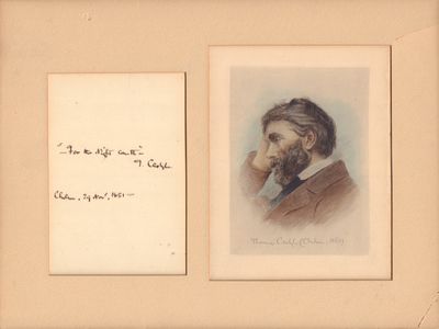 Image for Thomas Carlyle Autographed Note SIGNED