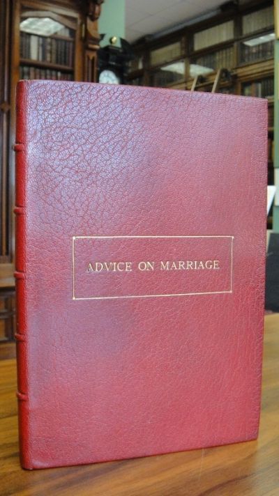 Image for Advice on Marriage. Signed with a signed original sketch.
