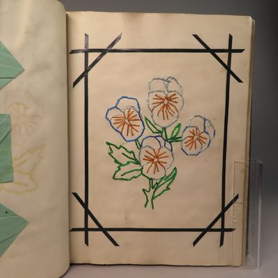 Image for "Girl's Victorian Kindergarten Scrapbook, St. Louis, showing 28 examples of cut work, paper folding, stitching and pierce work."