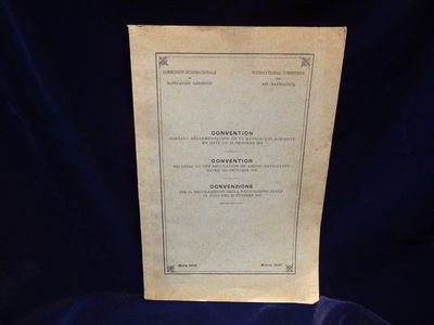 Image for Convention portant reglementation de la navigation aerienne en date du 13 octobre 1919. Convention relating to the regulation of aerial navigation dated 13th October 1919. Convenzione per il regolamento della navigazione aerea in data del 13 ottobre 191